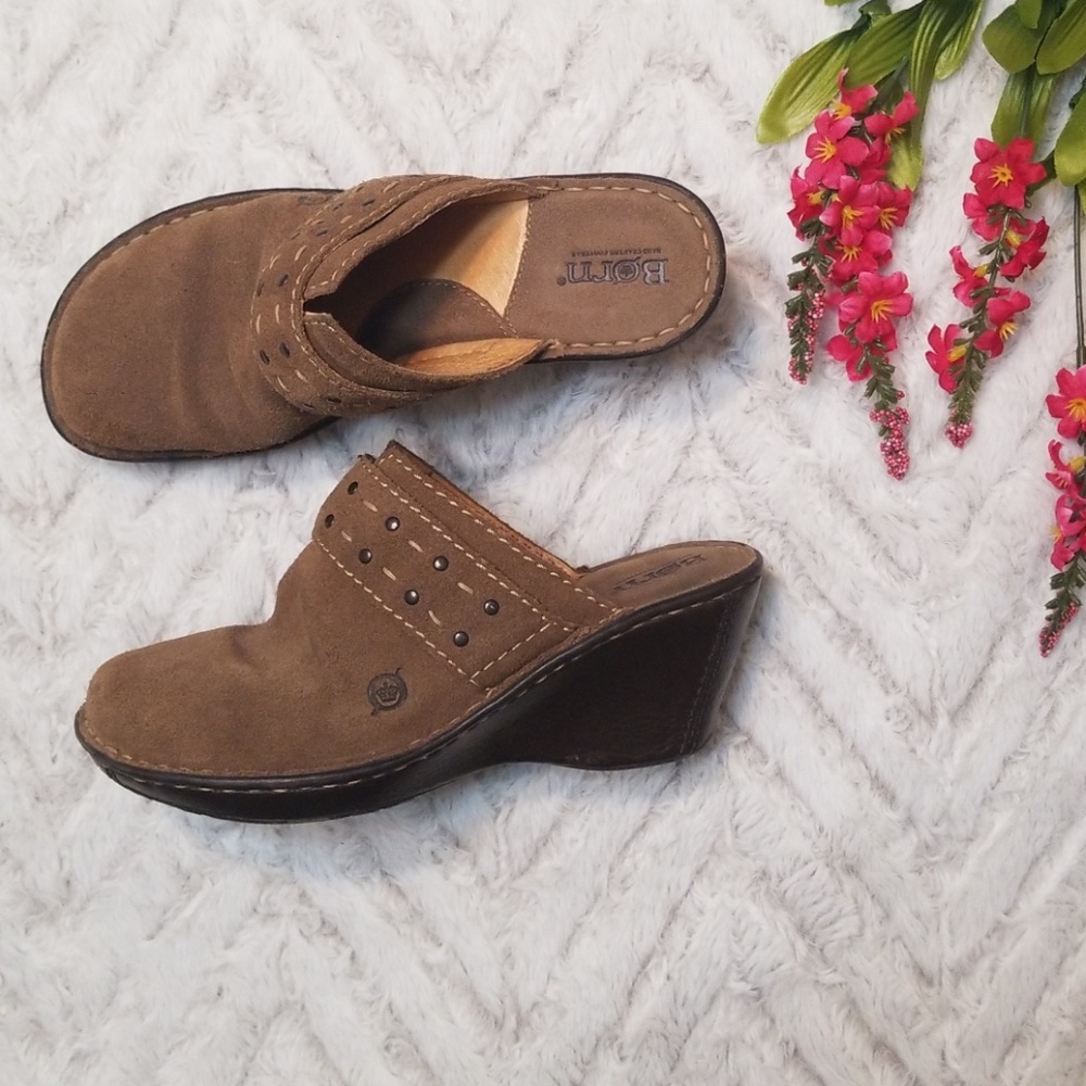 Born Shoes Leather Mules